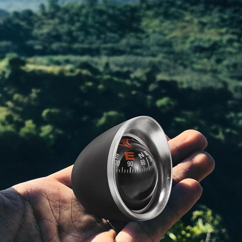 HYTROVE بوصلة سوداء لتثبيت لوحة القيادة في السيارة للطرق الوعرة والدفع الرباعي والعربات المنزلية والملاحة البحرية - Image 5